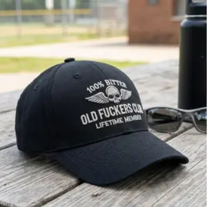 Bitter Old F*kers Club Hat 2026 – Funny Meme Vintage Dad Cap, Embroidered Adjustable Cotton Baseball Cap, Unisex Casual Streetwear Outdoor Hat