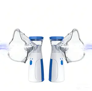 2pcs Nebulizer, Portable Nebulizer, Nebulizer Machine For Adults And Kids,For Breathing Problems, Nebulizer Masks And Adjustable Nebulization Rate Mesh Nebulizer With USB Power Cord, Facial Hydration (No Include Battery)