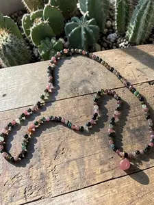 Earth Candy Bead Necklace, Real Natural Stones,