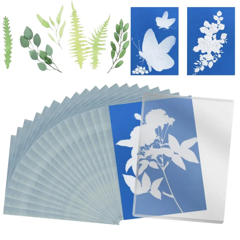 36pcs Cyanotype Paper, Highly Sensitive Sun Printing Paper, Solar Paper, Cyanotype Paper, Sun Print Paper For Christmas, Halloween, Wedding, Home Decoration, DIY Paper Crafts, Gifts