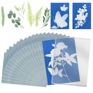 36pcs Cyanotype Paper, Highly Sensitive Sun Printing Paper, Solar Paper, Cyanotype Paper, Sun Print Paper For Christmas, Halloween, Wedding, Home Decoration, DIY Paper Crafts, Gifts