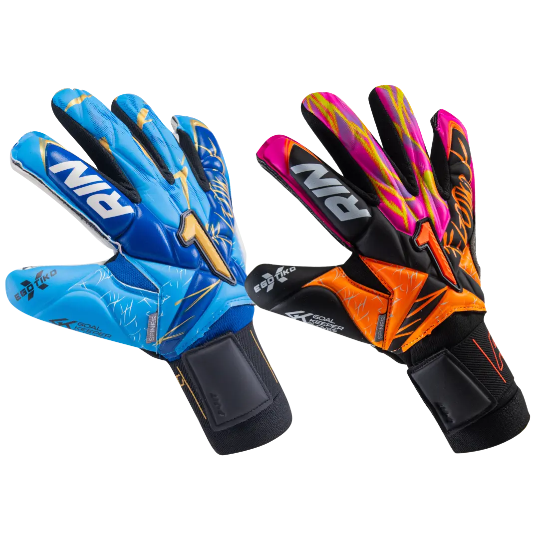 Rinat Egotiko X Spines Soccer Goalkeeper Gloves with Evo Cut Technology HG+ Palm & Finger Protection New