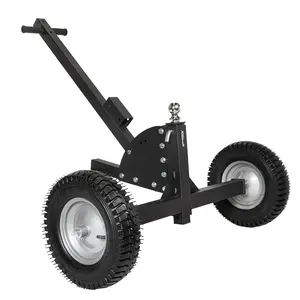 XtremepowerUS 1,500lbs Adjustable Trailer Dolly Mover 2" Hitch Ball 24"-37.5" Load Capacity Pneumatic Tires Forged Steel Grey