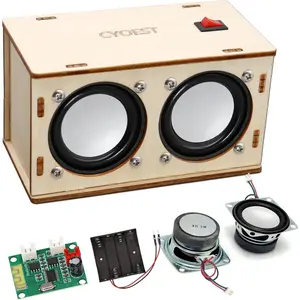 Projects for Kids & Adults Build Your Own Speaker For Speaker-Experiment Electronics Kit | Beginner's DIY Set,STEM Gifts for Teenage Girls + Boys Ages 10 and Up (Dual Speakers)