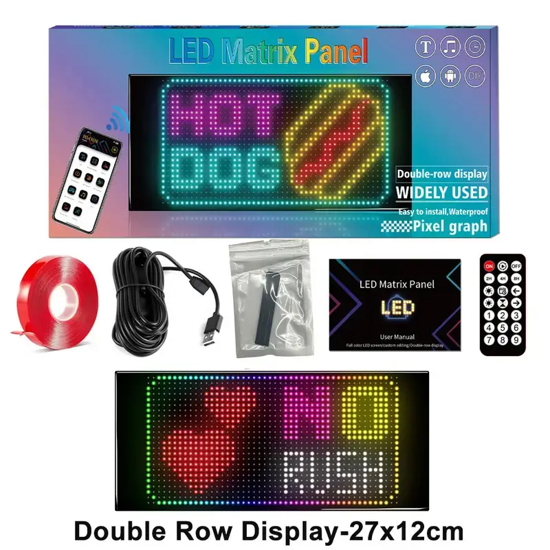 Programmable LED Flexible Screen | APP-Controlled Scrolling Display for Store Fronts/Advertising/Boutique Displays | Weatherproof Curved Signage with Quick-Setup & Custom Animations | Business Tech Gifts for Entrepreneurs