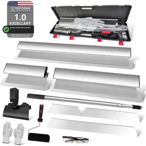 Drywall Skimming , 12"/20"/32"Spatula ,39"-82"Extension Handle,Stainless Steel Skimming , Suitable for Wall/Ceiling Smoothing,Drywall Taping Tools with Outer Box,