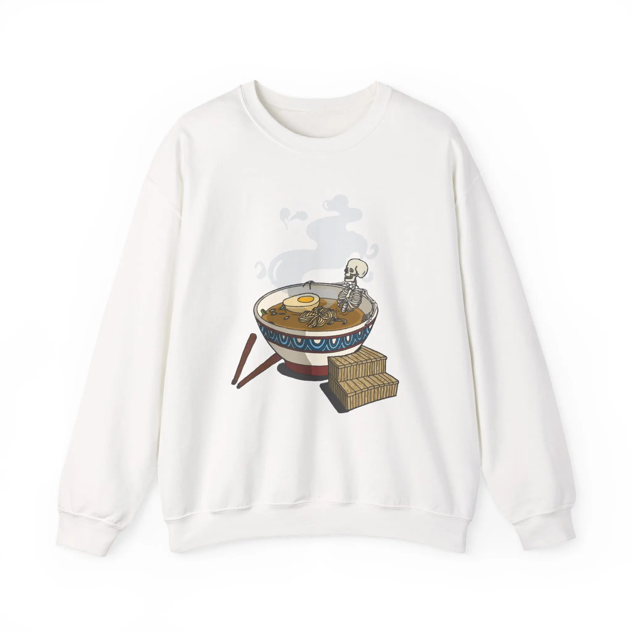 Ramen Bowl Illustration Sweatshirt | Cute Noodle Soup Graphic