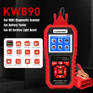 KW890 Professional OBD2 Scanner for Cars - Automatic Diagnostic Code Reader And Engine Light Checker, 12V Automotive Diagnostic Tool for Fault Detection, Without Battery