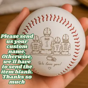Personalized Sports Dad Baseball Gift from Kids, Custom Football Family Baseball,Father Day 2026 We Love You Dad Keepsake Ball