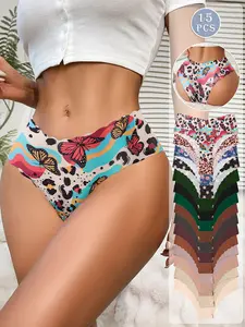 15-piece set of seamless women's underwear - Soft, skin-friendly with scalloped edges, suitable for yoga, fitness, and dance.