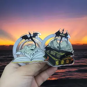 Dark Fantasy Dragon Book MagSafe Phone Grip – Gothic Bookish Magnetic Pop Socket Kickstand for Phone & Kindle – Gift for Fantasy Readers
