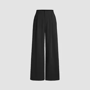 Cider [5 colors, size 0-10] High Waist Solid Pleated Wide Leg Trousers