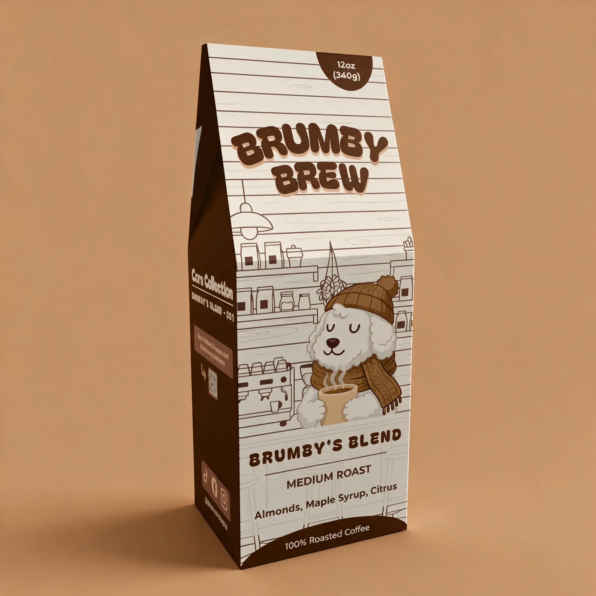 Brumby Brew Brumby’s Blend Medium Roast Coffee Beans | Premium Brazil & Mexico Beans | Nutty, Maple Syrup, Citrus Notes