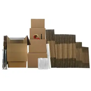 UBMOVE 7 Room Wardrobe Kit 70 Corrugated Moving Boxes with Packing Supplies Including 3 Shorty Wardrobe Boxes and Various Sizes