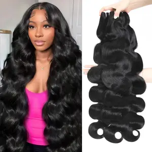 CheetahBeauty Brazilian Virgin Human Hair Bundles Body Wave 16A Remy Human Hair Quick Weave Extensions 1 3 4 Bundles Sew in Hair Extensions