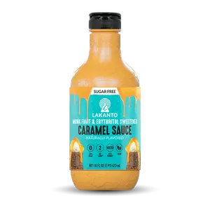 Lakanto Sugar Free Caramel Sauce - Perfect Topping for Brownies, Ice Cream, Milkshake, Smoothies, Coffee, Desserts, Monk Fruit Sweetener with Erythritol, Low Carb, Vegan, Keto Friendly (16 Fl Oz)