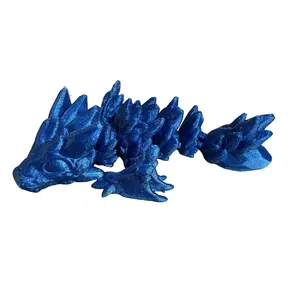 Gemstone Wyvern Tadling - 5 Inches - Desktop or Fidget Toy - Fully Articulated Gem Themed Dragon - 3D Printed - Choose a Color!