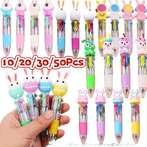 10/20/30pcs Easter Valentine's Day Elements Four color Pen Love Rabbit Easter Egg Various Patterns Easter Party Small Gifts Gift Fillers Holiday Gift Pen Smooth Writing Constant Oil Easter Style Graffiti Pen (Mixed) Ballpoint Pen