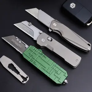 1pc Utility Knife, EDC Box Cutter, Pocket Knife With Clip, SwitchBlade for Outdoor Camping, The best gift for Halloween