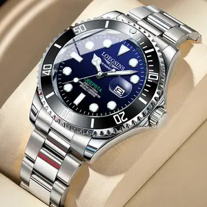 LOEGSINS Official Genuine Men’s Automatic Mechanical Dive Watch for Business Use, Water Resistant, Model L722, Global Quality Warranty, Lifetime Service Coverage