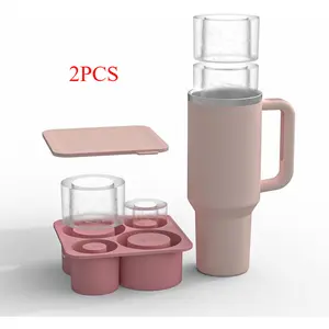 Buy 1 Get 1 free No More Watery Drinks | Jumbo Slow-Melting Ice Cubes | Lid-Equipped Ice Tray | Stylish Pink food scale clasp opener bamboo whisk meal prep containers LED Battery-Powered Salt Pepper Grinder silicone brush Non-stick Burger Press with Paper