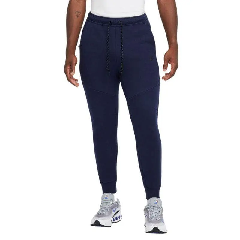 Men's Casual Athletic Joggers - Imported Tech Fleece Cotton Long Pants, Lightweight Fabric, Taped Pockets, Elastic Drawcord Waistband, Articulated Seat, Obsidian, Tapered Slim Fit, Full Length, Machine Washable, Hv0959-451, Comfortable Feel, Slim Taper