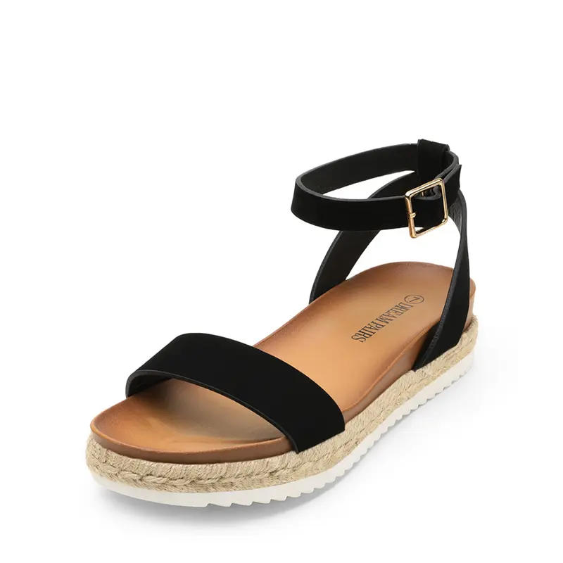 DREAM PAIRS Women's Open-Toe Espadrille Platform Sandals - Elegant, Comfy Women's Sandals with Premium Arch Support for Casual Wear, Comfy Sandals Women