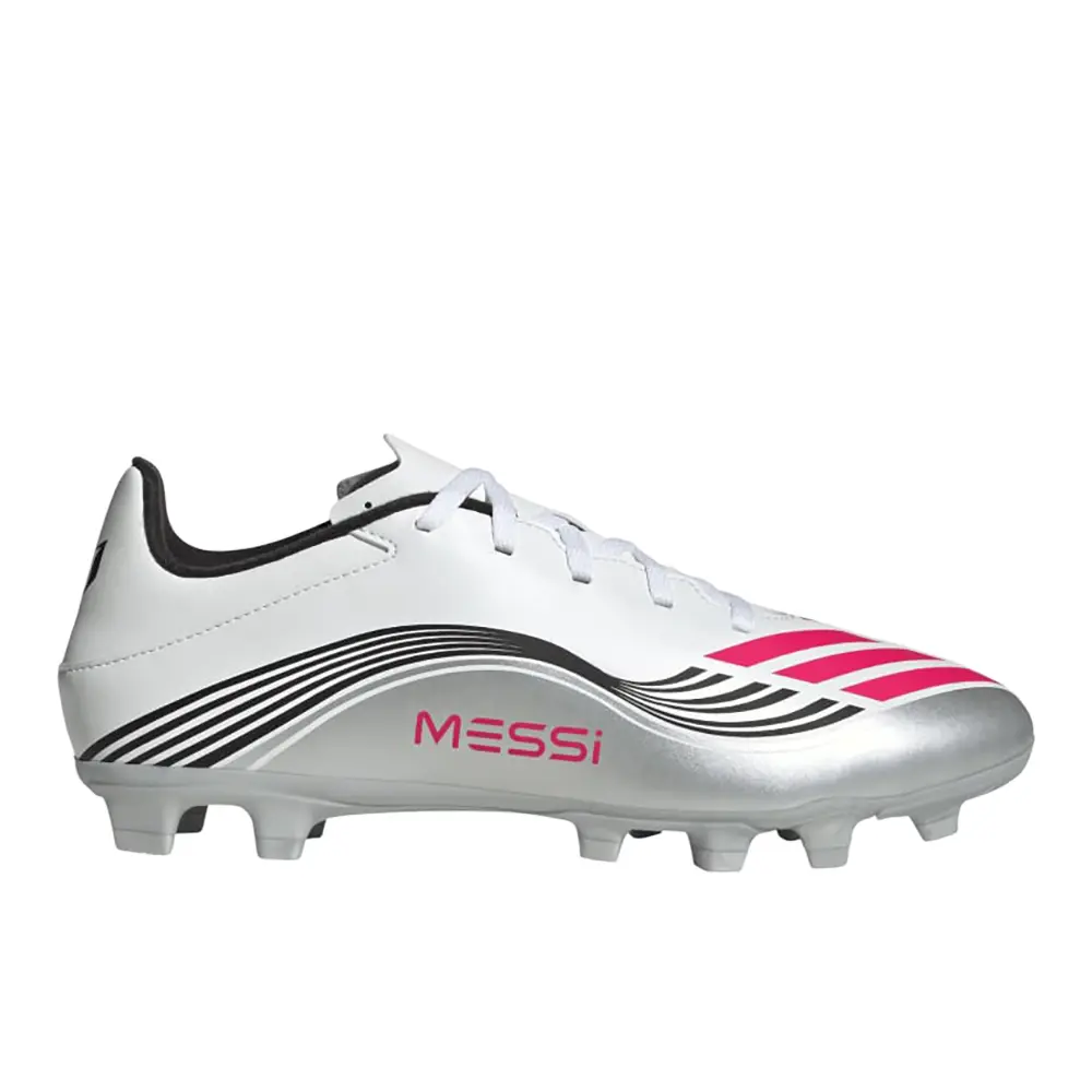 adidas Mens F50 Messi Club Firm GroundMulti Ground Soccer Cleats  - Silver, White