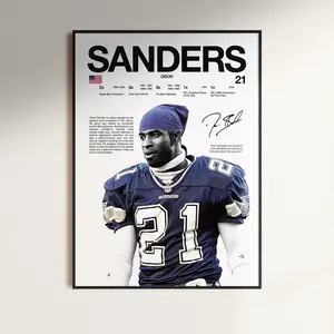 Deion Sanders Poster, NFL Wall Print, Football Digital , NFL Poster Print, Sports Decor, Dallas Cowboys Poster, Football NFL Gift, Poster Gift - Unframed