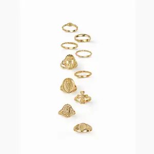 Cider 10 PCS ENGRAVED RING SET
