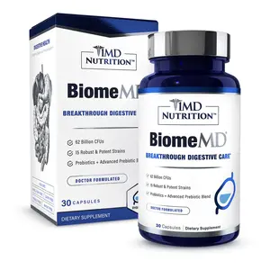 1MD Nutrition BiomeMD Probiotics - 62 Billion CFUs, 15 Comprehensive Strains - Pro & Prebiotics - Doctor Formulated for Digestive Health & Immune Support