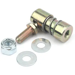 Throttle Disconnect, Quick Release Ball Joint, 1/4-28 in Female Thread, with Spring, Washers and Lock Nut, for Throttle Cable Ball End, Steel Carburetor Linkages