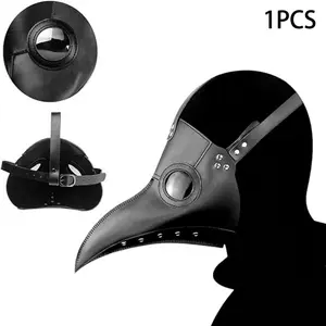 Pestilence Bird Beak Mask, Long Nose Patch Mask, Halloween Pestilence Mask, Steampunk Role Play Party Prop, for Halloween, Easter, Christmas