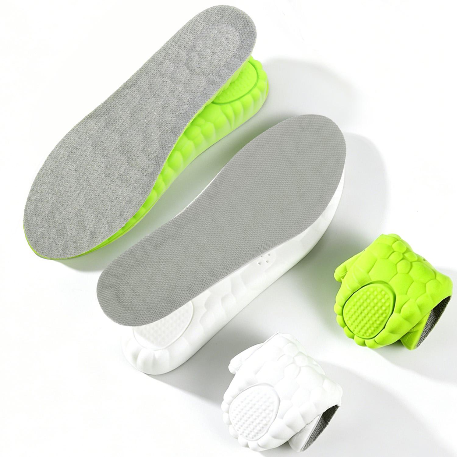 3 Pairs Per Pack 4D Cloud Height Increasing Insoles with Breathable PU Foam, Excellent Shock Absorption for All-Day Comfort, Ideal for Sneakers, Sports & Everyday Use, Unisex