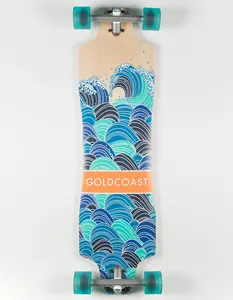 GOLDCOAST Swell Drop Through 36" Longboard Skateboard, Multi-Colored, ONESZ GOLDCOAST Swell Drop Through 36" Longboard Skateboard, Multi-Colored, ONESZ