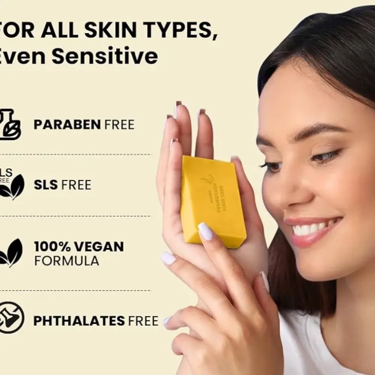 Vitamin C & Turmeric Kojic Acid Soap with Vitamin C, Retinol, Collagen - Original Japanese Complex Infused with Hyaluronic Acid, Vitamin E, Shea Butter, Castile Olive Oil 1 Bar Brightening