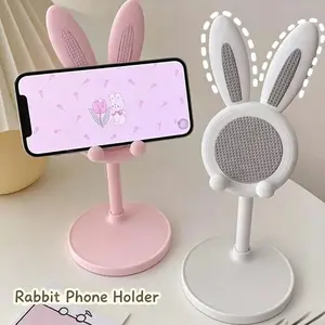 Adjustable Rabbit Phone Stand, Student Desk Holder, Lazy Home Selfie Live Stream Support Rack, Versatile Smartphone Mount, Multifunctional Phone Holder