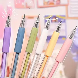 6pcs Retractable Precision Cutting Pen Durable Easy to Press Precise Cutting Suitable for Paper Art Card Making Unboxing Side-By-Item Ergonomic Design Comfortable Grip Reduces fatigue