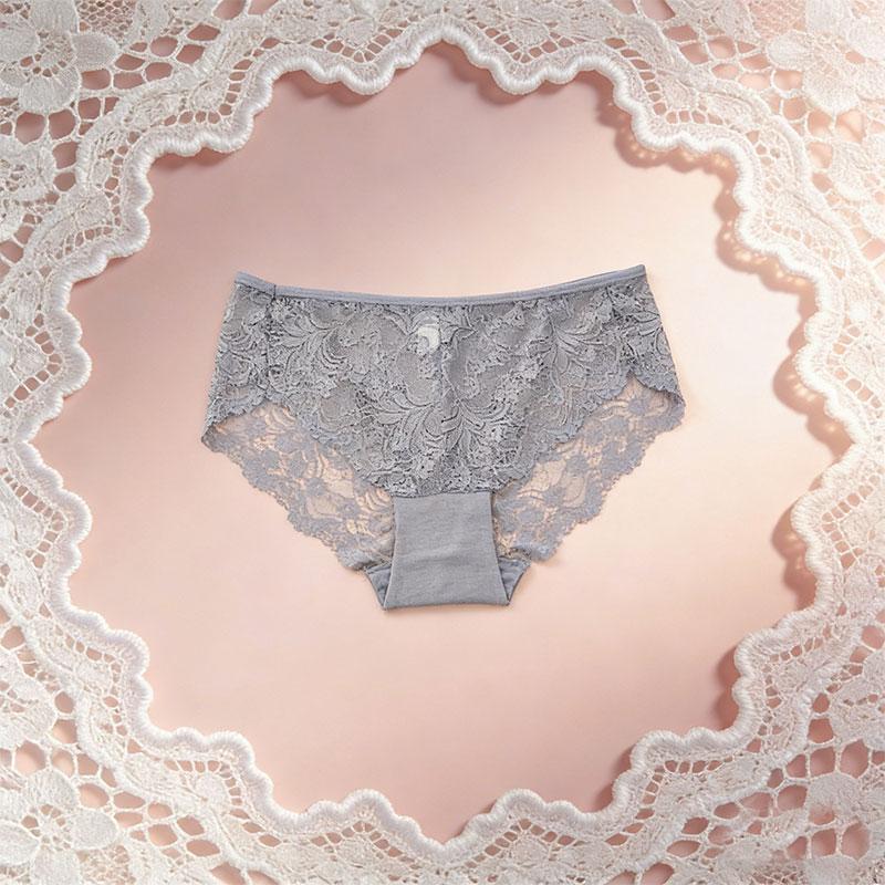 6PCS Solid Color Hollow Lace Women’s Panties — Sexy, Butt-Lifting, Skin-Friendly & Breathable Triangle Style for Everyday Wear and Dates