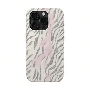 ELIXRE Stylish Zebra Print Durable Phone Case, Tech Accessory, Fashionable Phone Protection, Shockproof Birthday Gift Case. Compatible with iPhone 17/16/15/14/13/12/11. Suitable for friends, family, or personal use.