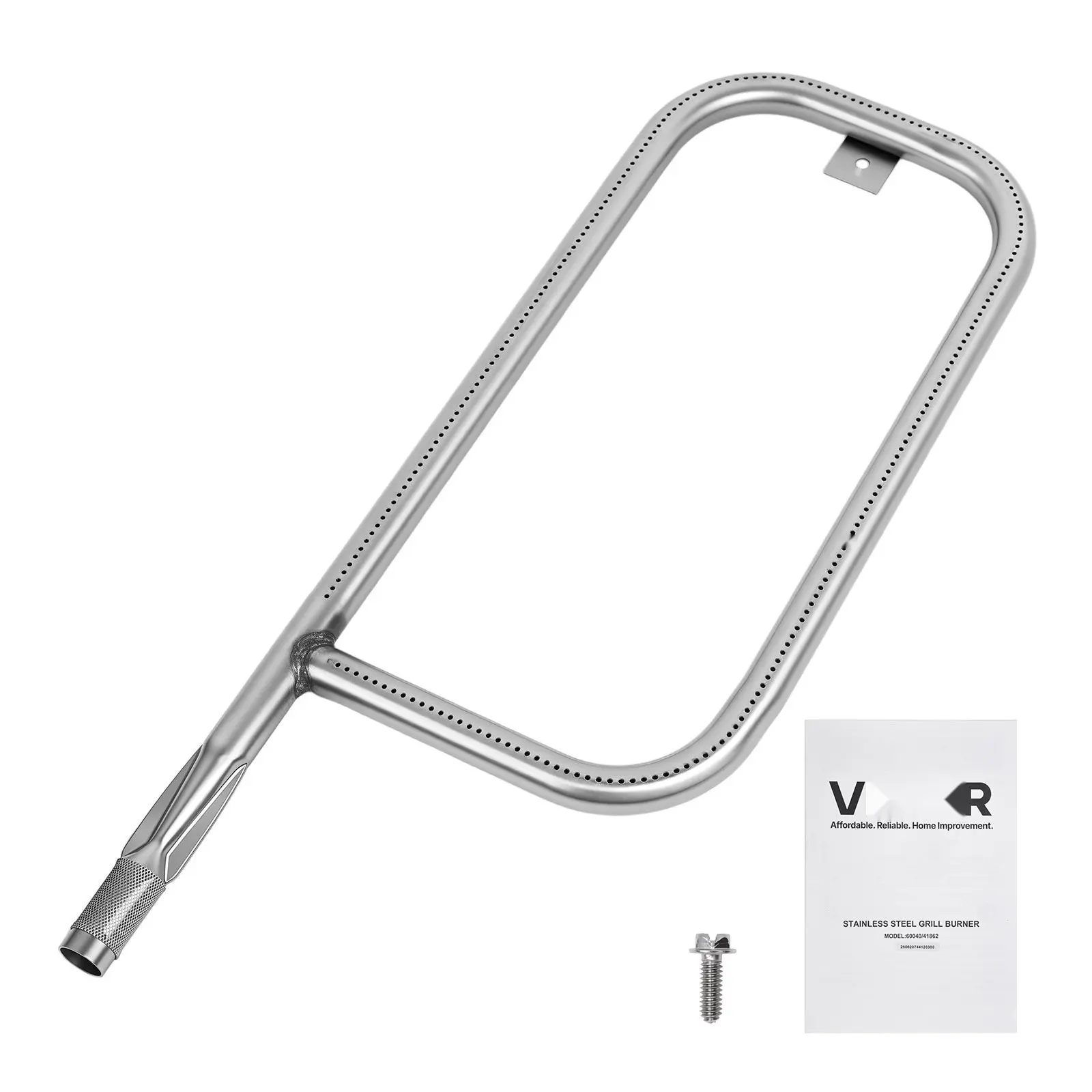 Stainless Steel Tube Burner Replacement Compatible With Weber Q200 Q220 Q2000 Q2200 Q2400 Grills, BBQ Grill Parts, Durable Gas Grill Tube Burner, Quality 304 Stainless Steel Construction, Ideal for Weber Series Barbecue Grills