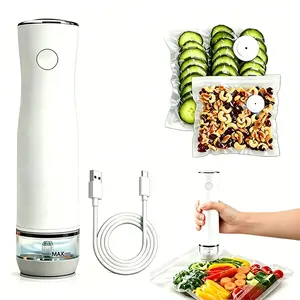 Handheld Vacuum Sealer for Food - Rechargeable Portable Food Sealer Machine with 30 Reusable Vacuum Bags (2 Sizes) for Meal Prep, Kitchen Storage & Freshness outdoorfun