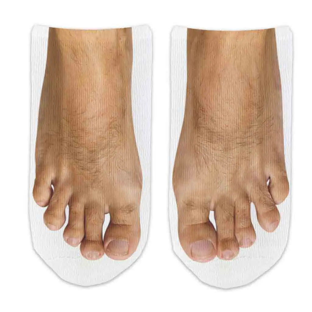 Gnarly Feet Funny Socks for Men | Novelty No Show Socks