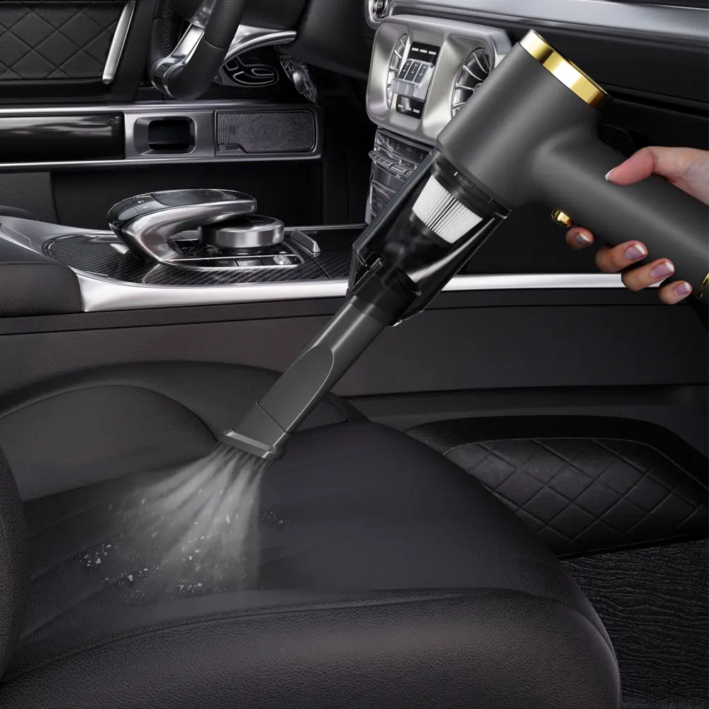 60W High Power Handheld Cordless Vacuum - USB Rechargeable 5-in-1 Ultra-Suction Dust Extractor for Pet Hair, Car Cleaning, Lightweight Household Appliance Kit, Handheld Car Vacuum, High Power Vacuum