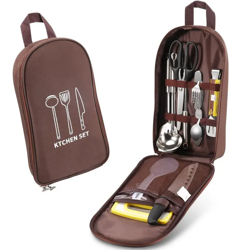 Outdoor cookware Portable storage bag Outdoor camping Kitchenware storage bag Tableware Picnic supplies Camping tool storage