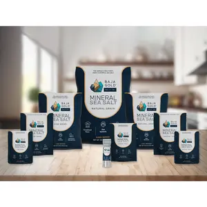Baja Gold Signature Mineral Sea Salt - Fine Grind - The Only Authentic Baja Gold | Unrefined Baja Salt for Cooking, Baking, and Hydration | Low Sodium, Unrefined, Trace Mineral Rich, Kosher, Vegan | Ultra Flavorful
