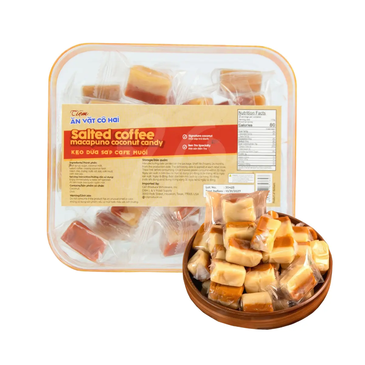 [AVCH] Salted Coffee Macapuno Coconut Candy 280g