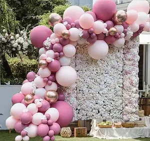 Pink Purple Balloon Arch Kit 143pcs Dusty Purple Lavender Pastel Macaron Pink Balloons for Girls Birthday Baby Shower Wedding Shower Decorations