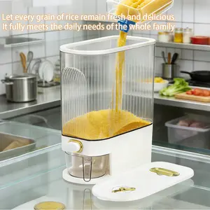 Premium Airtight Rice Dispenser - Large Capacity, Moisture-Proof & Insect-Resistant Food Storage Container for Kitchen Organization