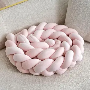 1PC Boho Handwoven Geometric Patchwork Cushion, Multi-use Handmade Braided Floor Mat & Bed Head Pillow, Minimalist Quilted Decorative Pillow for Living Room Bedroom Car Office, Fashion Home Decoration Hand Wash Only